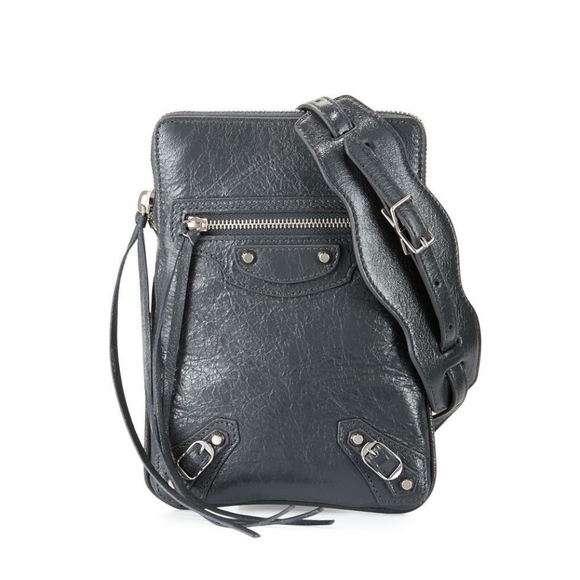 BALENCIAGA Arena Leather Mini Phone Bag Neck Pouch - Picture 1 of 5